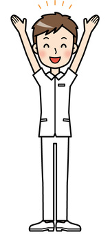 Illustration, nurse, be pleased, banzai, JPG and PNG