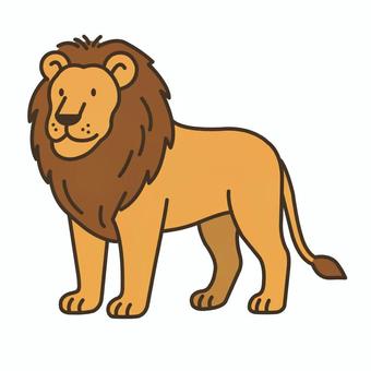 オスのライオン ライオン,オス,たてがみ,サファリ,サバンナのイラスト素材