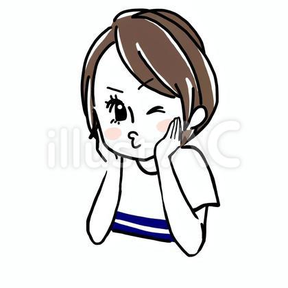 かわい子ぶる女性 ボーダー
