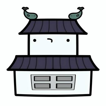 城 城,かわいい,和風,建物,歴史的建造物のイラスト素材