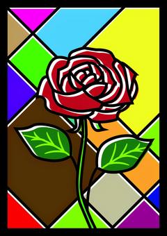 Illustration, stained glass, colorful, western style, 