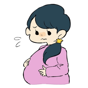 妊婦さん/不安 妊婦,妊婦さん,妊娠,出産,マタニティ,お母さん,母,母親,妊娠中,母性のイラスト素材