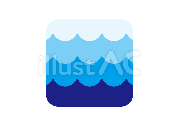 抽象的な水面のアイコン素材2 アイコン,水泳,競泳のイラスト素材