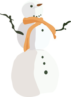 Illustration, boneco de neve, neve, inverno, 