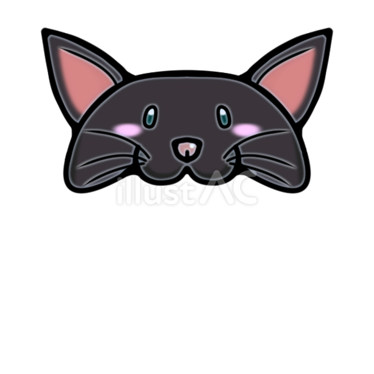 黒猫の帽子 猫,帽子,動物のイラスト素材