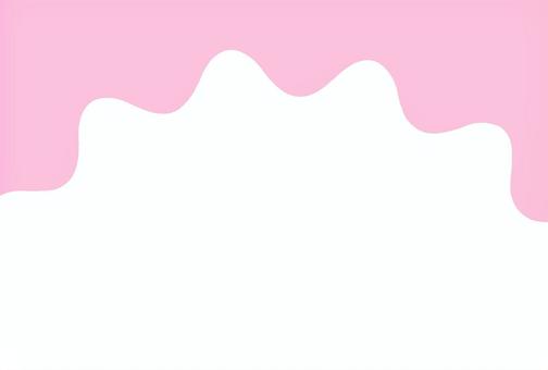 なみなみフレーム（ピンク） なみなみ,波型,シンプル,かわいい,おしゃれ,柄,ポップ,ガーリー,ピンクのイラスト素材