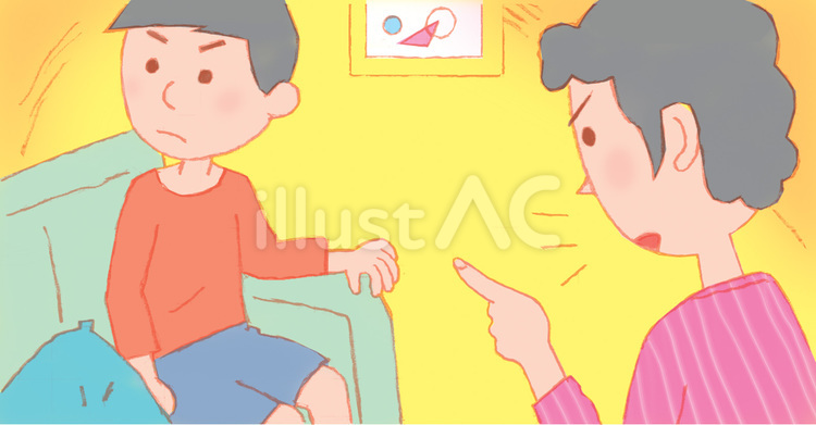 反抗期 反抗期,自己主張,無視のイラスト素材
