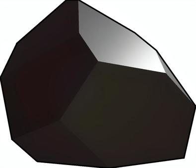 石炭 鉱物,燃料,化石燃料,石炭,岩石,黒色,3dcg,立体,デフォルメ,背景透過のイラスト素材