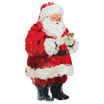 スマホを見るサンタクロース サンタクロース,クリスマス,スマホ,厚塗り,人物,12月,ユニーク,かわいい,コミカル,クリスマスカードのイラスト素材