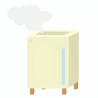四角い加湿器(ナチュラル) 加湿器,乾燥,蒸気,秋,冬,ナチュラル,木,木製,インテリア,雑貨のイラスト素材