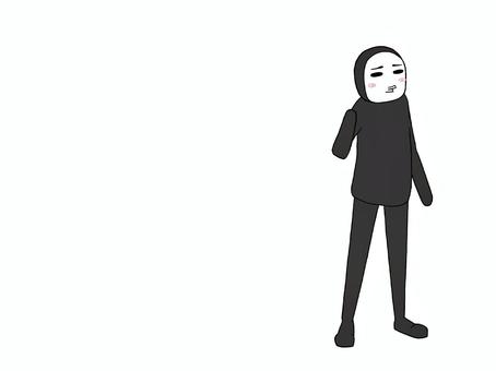 Illustration, people, black tights, character, 