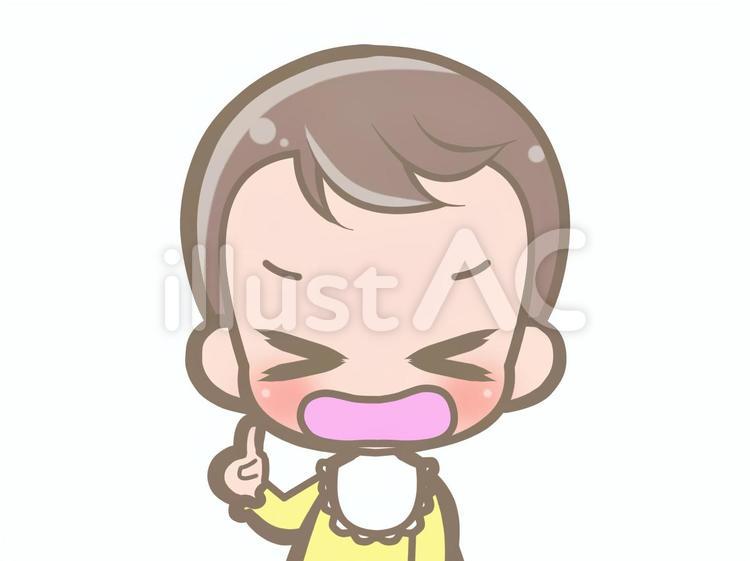 赤ちゃん指す-怒る200615 赤ちゃん,怒る,説明のイラスト素材