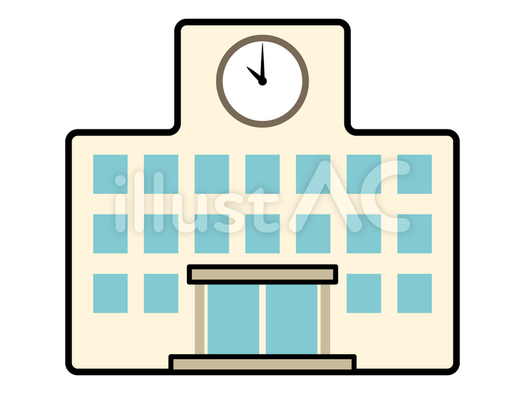 学校（カラー） 学校,学園,建物のイラスト素材