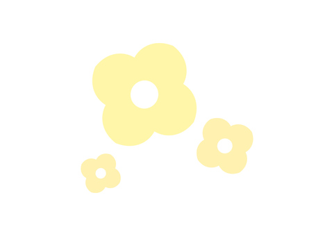 シンプルで丸い花 あしらい・イラスト 黄 シンプルで丸い花 あしらい・イラスト 黄 花,あしらい,シンプル,花びら,モチーフ,アイコン,春,4月,5月,柔らかいのイラスト素材
