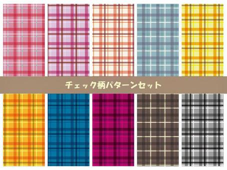 Plaid pattern set_03, JPG, PNG and AI Plaid pattern set_03, vérifier, swatch, ensemble, JPG, PNG and AI