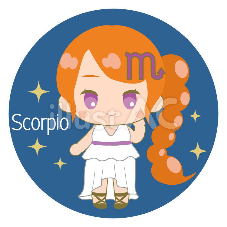 蠍座擬人化アイコン 蠍座,星座,十二星座のイラスト素材