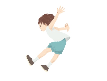 Illustration, salto, volar, chapoteo, 