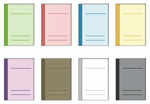 シンプルなノートセット ノート,シンプル,文房具,本,書く,冊子,勉強,学習,学校,小学校のイラスト素材