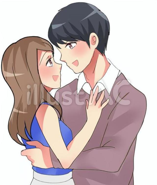 抱き合う夫婦イラスト No 無料イラストなら イラストac
