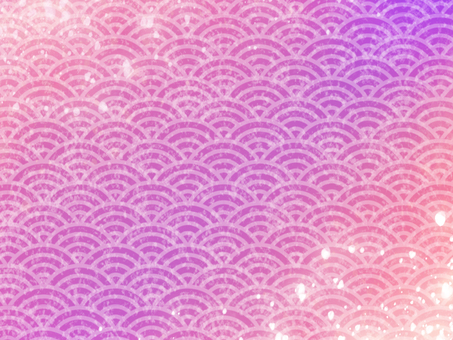 青海波の和紙風背景（紫・光入り） 和柄,青海波,和風,背景,和紙風,紫,ピンク,和テクスチャ,伝統柄,上品のイラスト素材