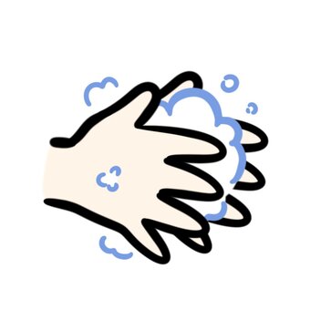 手を洗う 手,手洗い,清潔,除菌,対策,石鹸,泡,シンプル,イラスト,アイコンのイラスト素材