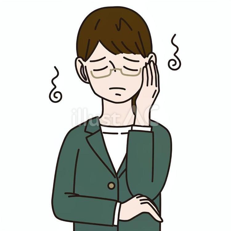 【アイコン用画像】女性_俯く_7 表情,感情,俯くのイラスト素材