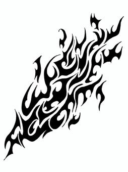 トライバル・炎 トライバル,タトゥー,炎,可燃物,燃えるのイラスト素材