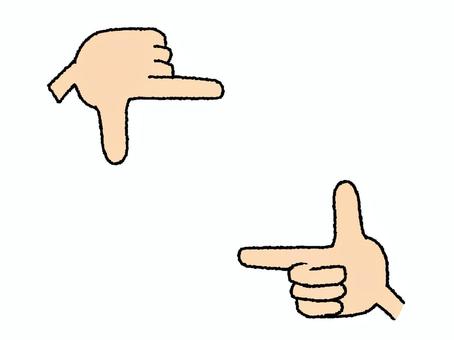 構図 構図,指,ポーズ,イメージ,pop調,手描き,挿絵,ワンポイント,素材,商用可のイラスト素材