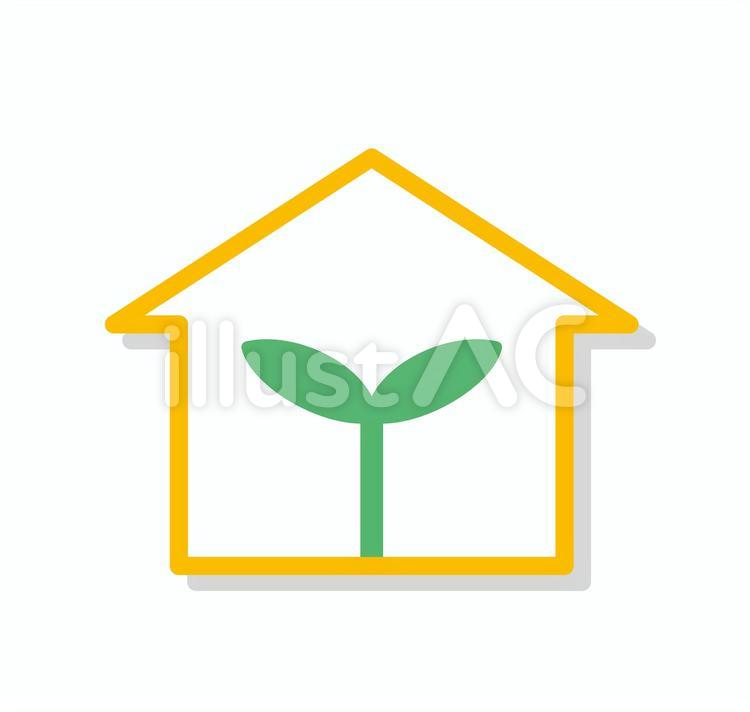 マイホーム  家　ロゴ 家,建売,新築のイラスト素材