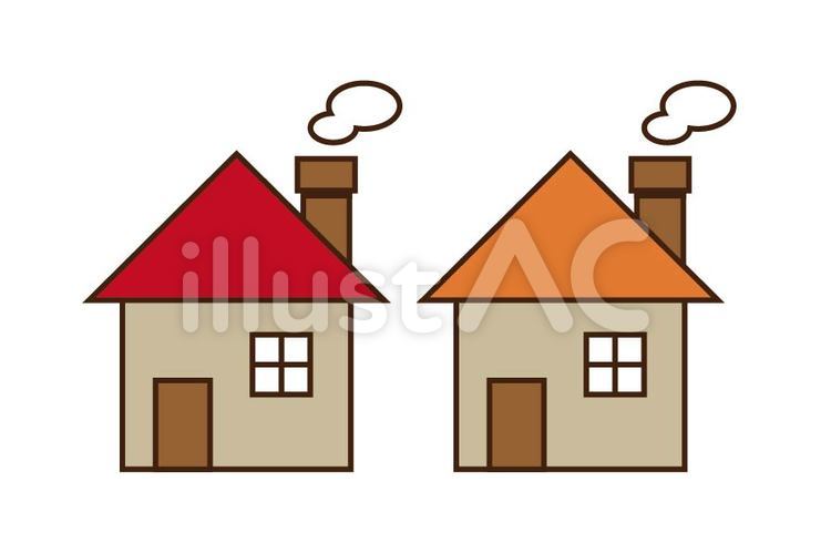 家 家,家屋,住宅のイラスト素材