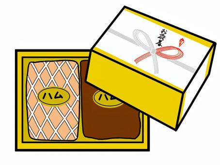 お歳暮のハム お歳暮,ハム,熨斗,水引,冬のイラスト素材