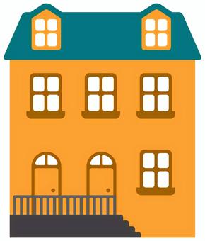 建物イラスト / 集合住宅 建物,集合住宅,建築,アパート,マンション,住居,不動産,住まい,施設,建設のイラスト素材