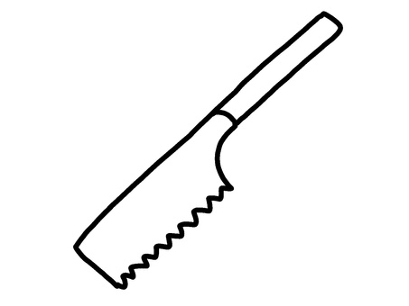 のこぎり線画 ノコギリ,アウトドア,手描き,diy,サバイバル,キャンプ,シンプル,背景透過,自給自足,休日のイラスト素材