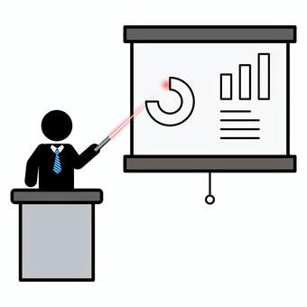 レーザーポインタ　赤3 セミナー,講習会,レーザー,ポインター,講師,機器,プロジェクター,ビジネス,オフィス,勉強のイラスト素材