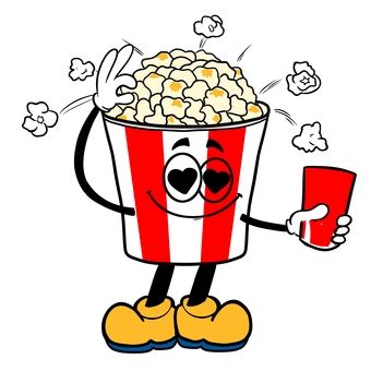 映画館　ポップコーン 映画,映画館,ポップコーン,弾ける,映画鑑賞,おやつ,おかしのイラスト素材