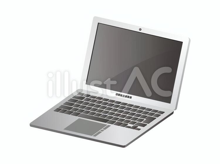 薄型ノートPC 薄型ノートPC パソコン,ノート,オフィスのイラスト素材