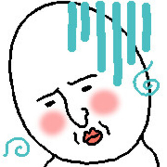 落ち込むおっちゃん 疲れる,ストレス,疲労,悩み,体調,体調不良,ショック,ちーん,がーん,落ち込むのイラスト素材