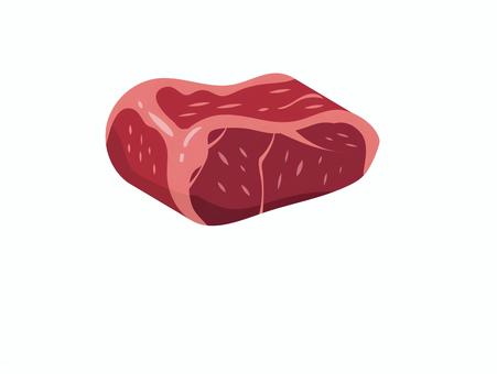 ブロック肉 牛肉,肉,ブロック,食べ物,牛,ビーフ,かたまり肉,さし,生肉,材料のイラスト素材
