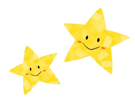 2 stars smile with texture, , JPG and PNG