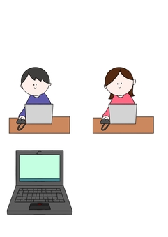 Illustration, computer, male, female, 