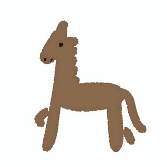 かわいい馬イラスト　午年　牧場　競馬 馬,干支,動物,動物園,競馬,競馬場,牧場,午年,かわいい,アナログのイラスト素材