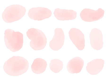 水彩のゆるいフレームピンク（丸モチーフ） 水彩,まる,形,いびつ,タイトルフレーム,ゆるい,あしらい,手描き,アクセント,模様のイラスト素材