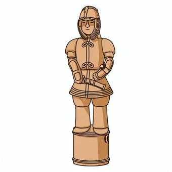 人物埴輪 人物埴輪 古墳時代,埴輪,人形,鎧,兜,歴史,考古学,遺物,文化財,工芸品のイラスト素材