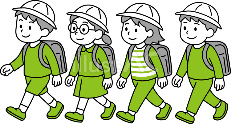登校班 小学校,登校,登校班のイラスト素材