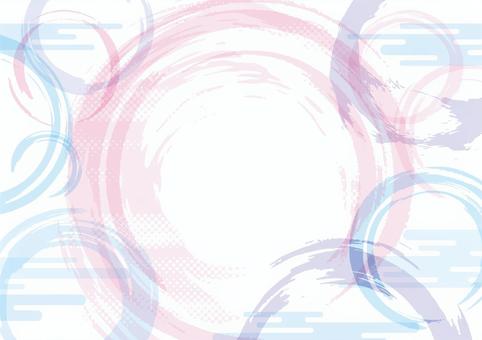 和風　450 筆,手描き,壁紙,和風,背景,線,点,グラフィック,かわいい,筆線のイラスト素材