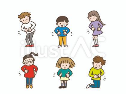 腹痛がある小学生