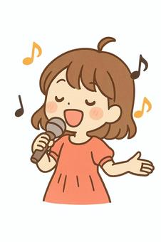 歌を歌う女の子