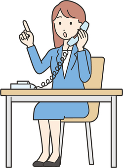 Illustration, mulher, figura, telefone, 