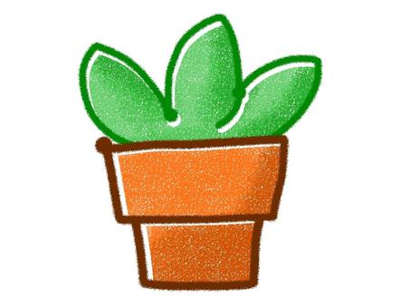 観葉植物 観葉植物,植物,植木鉢,葉っぱ,シンプル,手描き,緑のイラスト素材