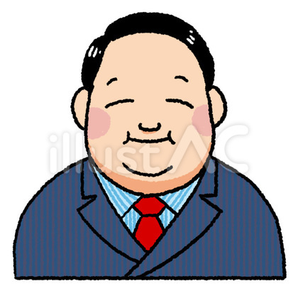 スーツ姿の太った男性